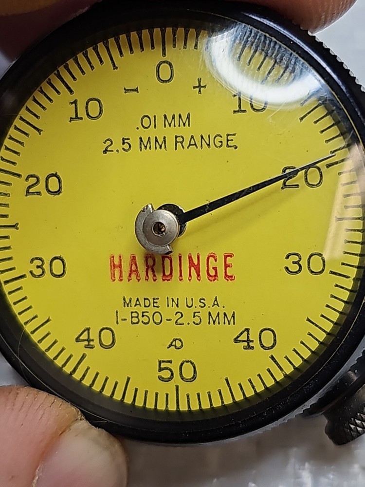 HARDINGE 1-B50-2.5 MM DIAL INDICATOR , .01MM 2.5 MM RANGE EXCELLENT CONDITION