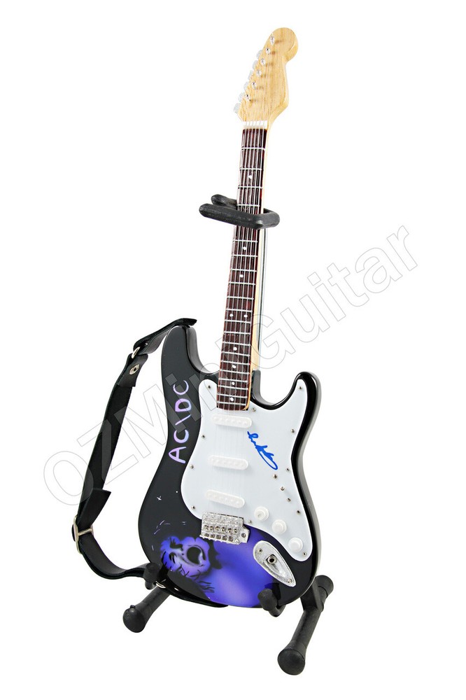 Miniature Guitar Art Series AC/DC & Strap