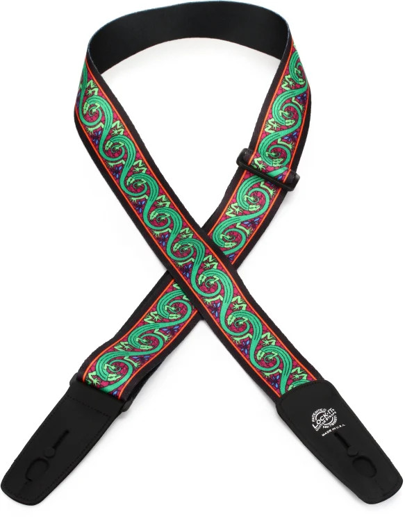 Lock-It Straps Bob Masse Series Plush Poly Strap with Locking Ends - Green