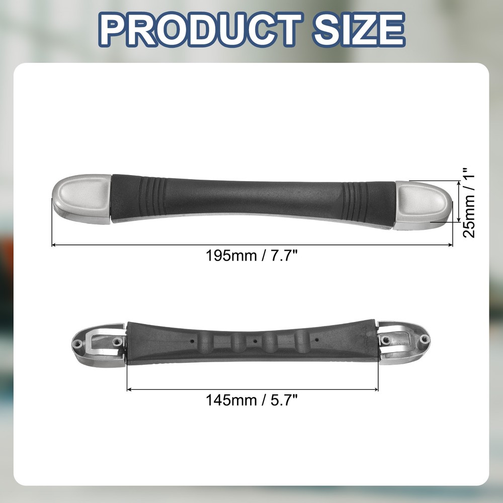 Luggage Handle 7.68" x 0.99" (L x W) Plastic Pull Handle Grip Replacement Black
