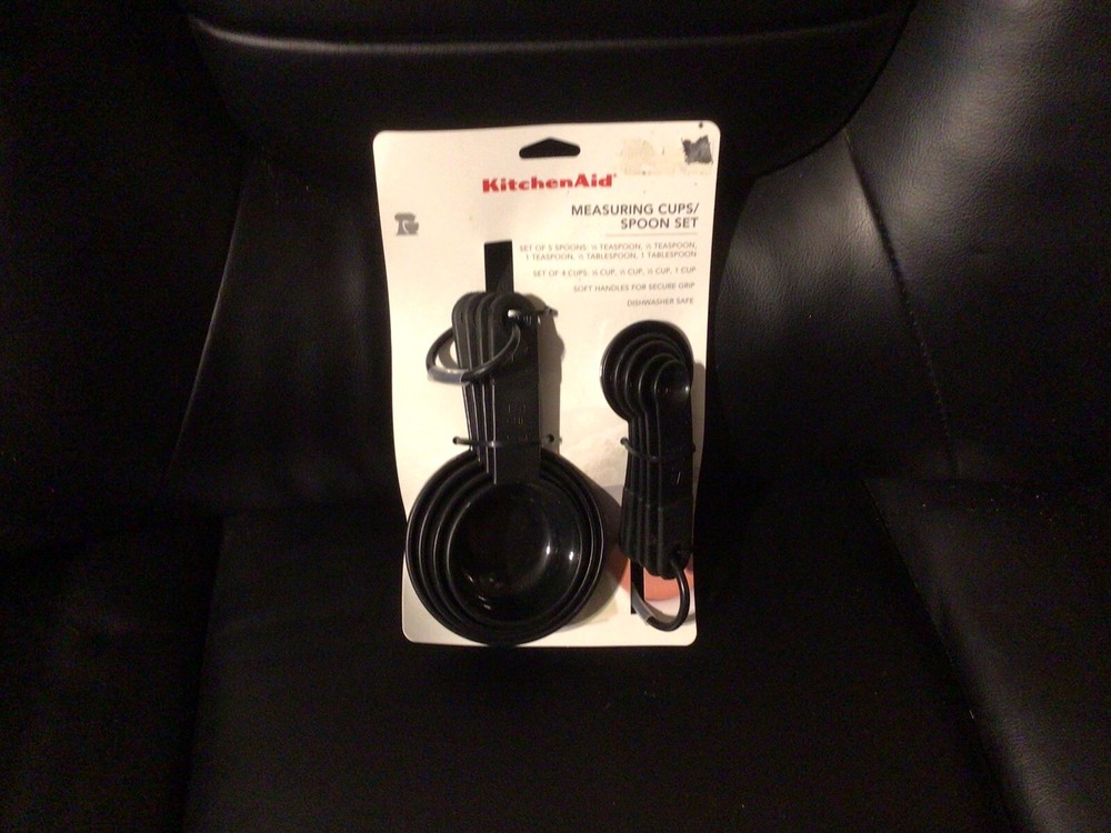 KitchenAid Measuring Cups & Spoons Set New Black