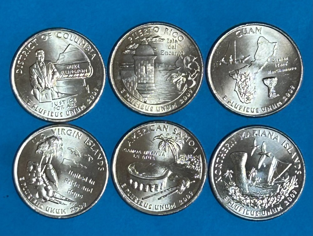 U.S. Complete Territory Quarter Set 2009 - 6 Uncirculated coins