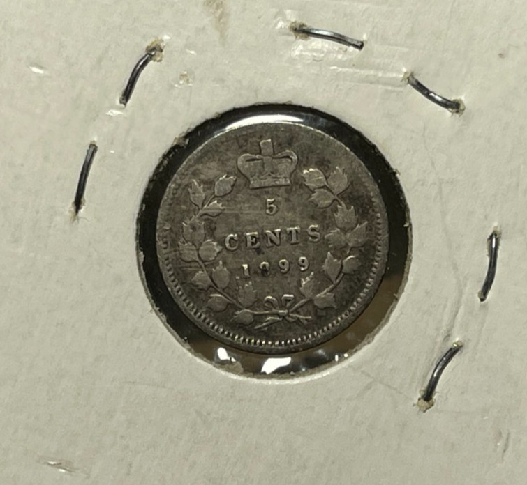 1899 Canada 5 Cents Coin