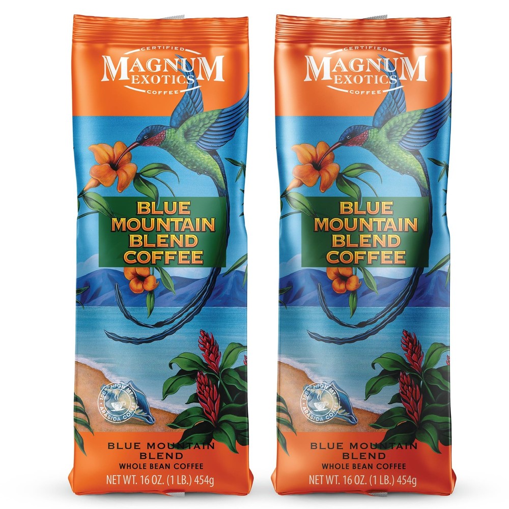 Coffee Blue Mountain Coffee Blend - Medium-Light Roast, Whole Bean, Made from...