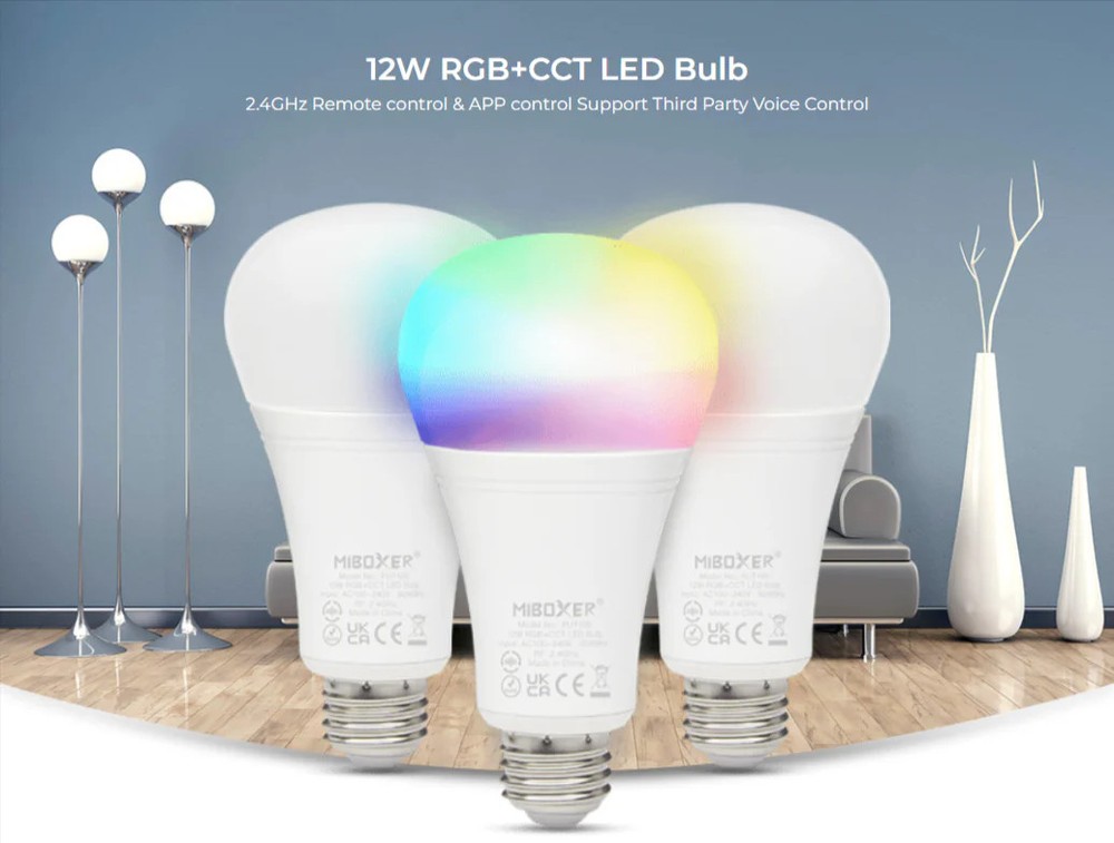 Miboxer 12W RGB+CCT LED Bulb E26