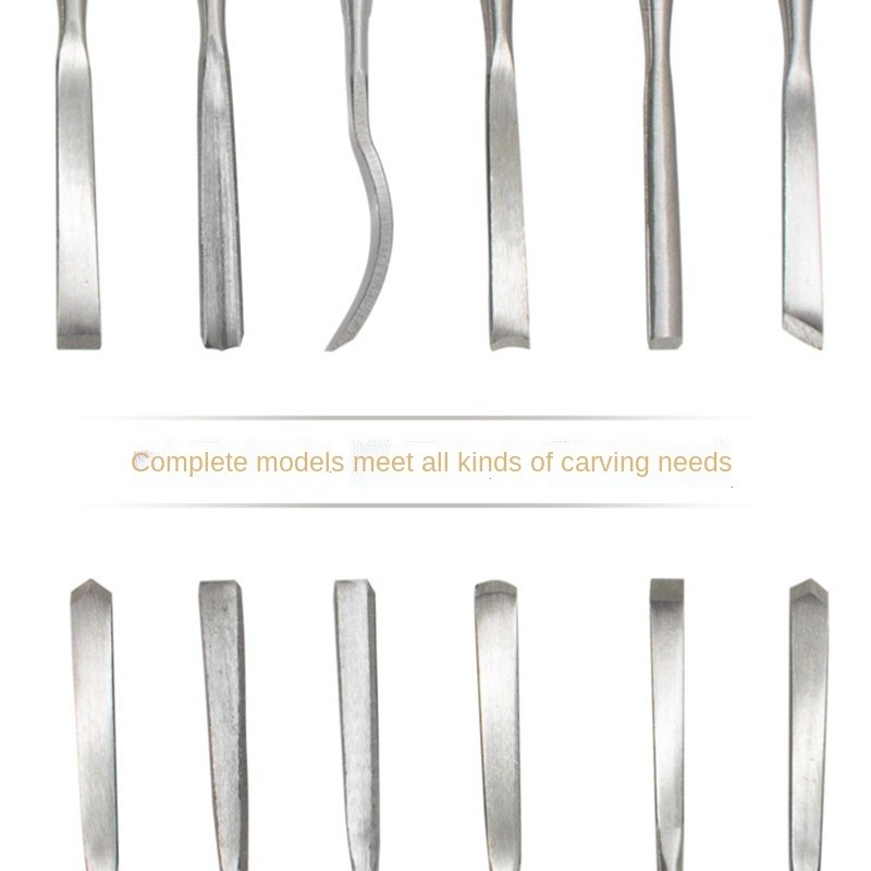 Wood Carving Chisel Set 12pcs Full Size Knife Gouge Woodworking Tools Kit Pouch