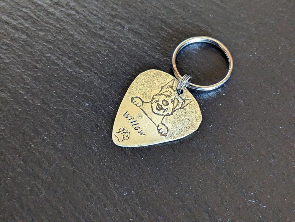 Brass dog tag customized for you