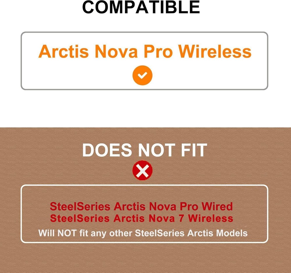 2x Earpad cushion for Steelseries Arctis Nova Pro Wireless Headset earmuffs