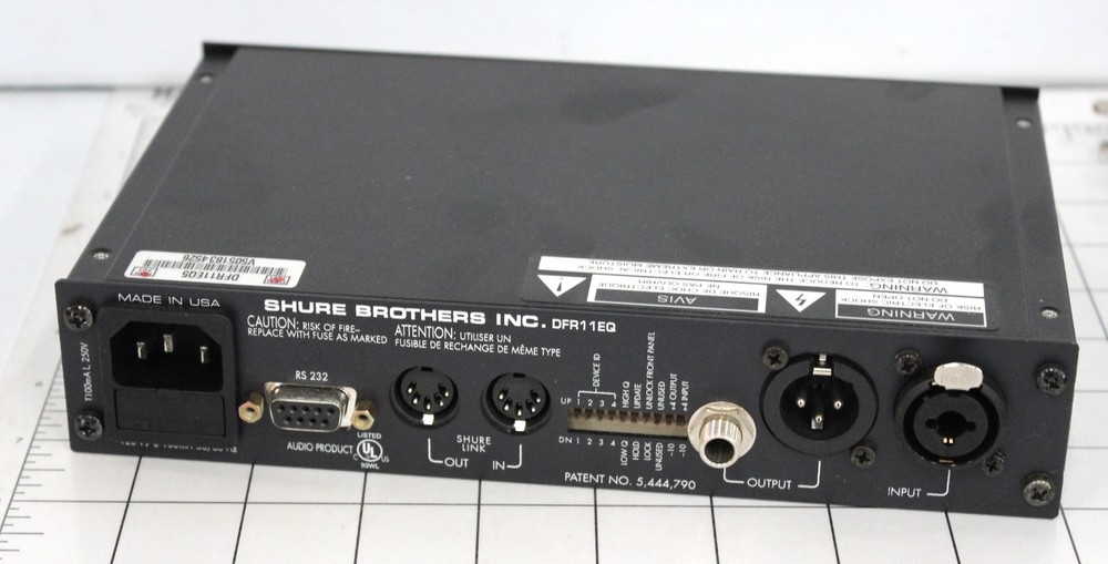 Shure DFR11EQ5, Digital EQ Feedback Reducer Limiter