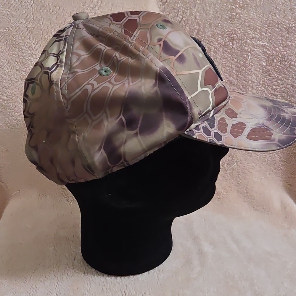 Kryptek Camo Ball Cap Adjustable Polyester Unisex Brown Beige Gray