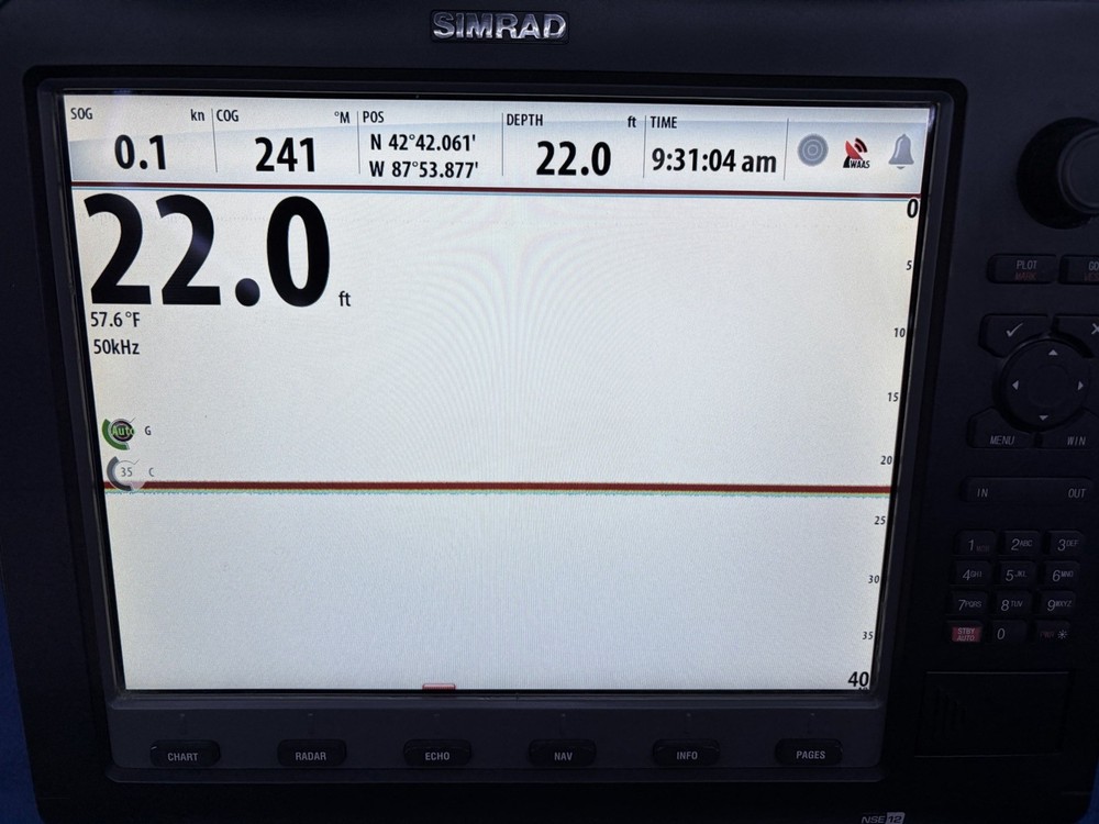 Simrad NSE 12 GPS Chartplotter Multifunction Display W/ Cover - See Description