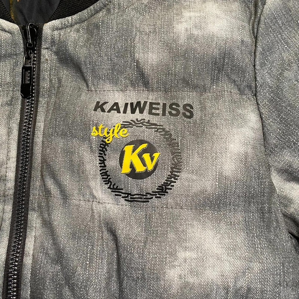 Kaiwel Bomber Jacket Men's Medium Grey Full Zip
