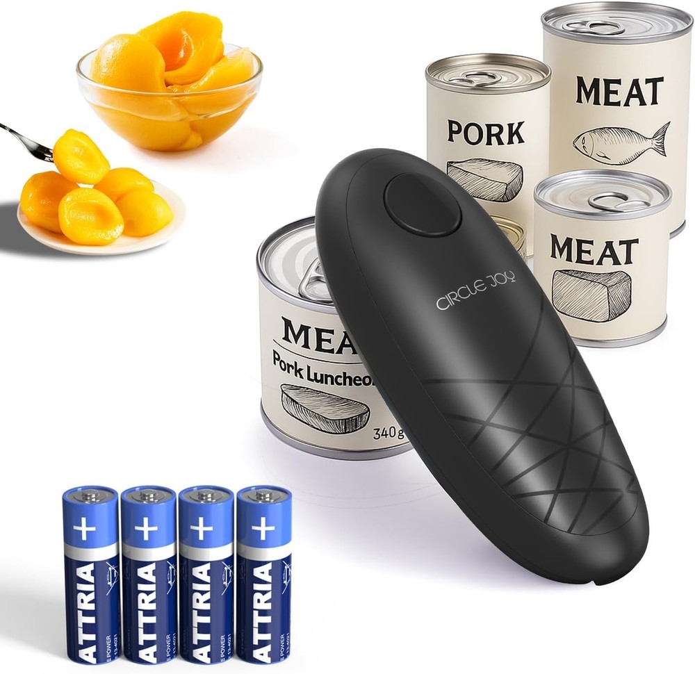 Electric Can Opener, One-Touch Automatic Can Opening with