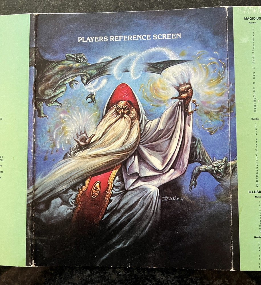 AD&D Dungeon Masters & Players Reference Screens Advanced Dungeons & Dragons
