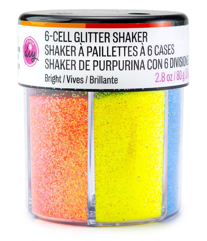CousinDIY Glitter 6 Cell-Bright