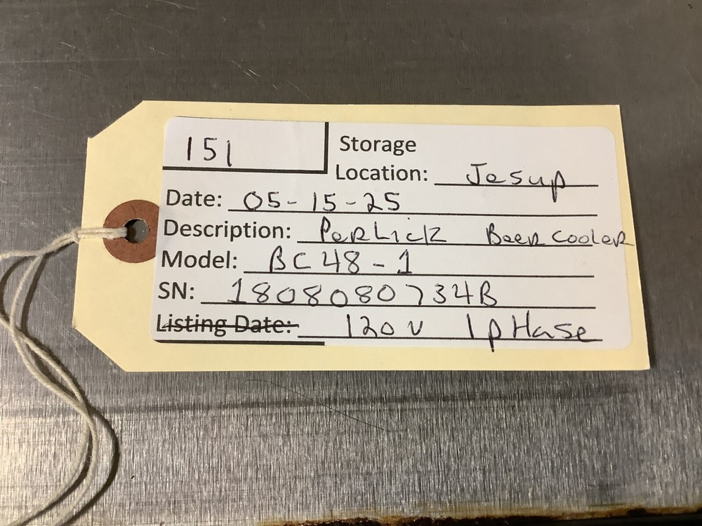 Bottle Cooler Perlick BC48-1 115V Tested