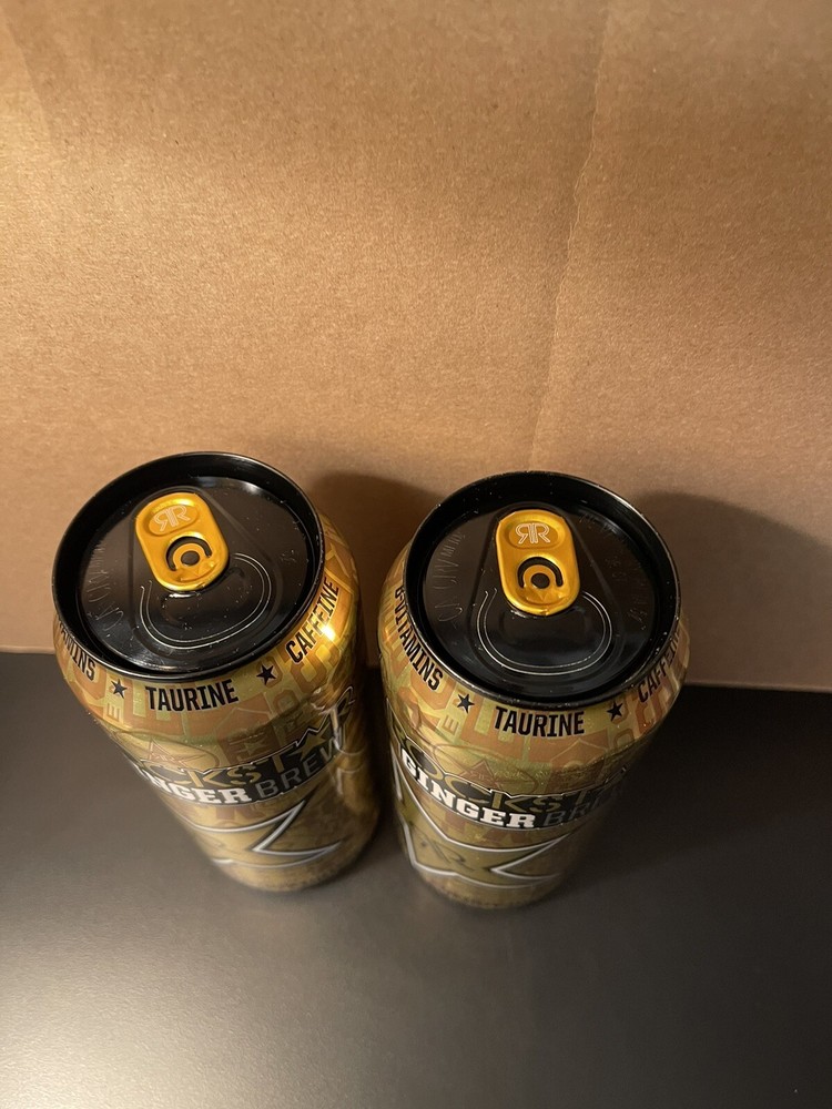 Two (2) Rockstar Energy Ginger Brew Full 16oz Cans