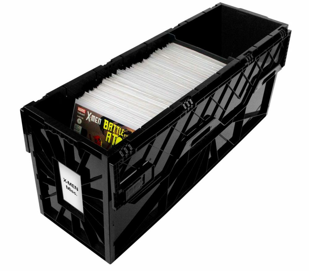 3 BCW LONG Comic Book Storage Bins Plastic Storage Box + 1 Partition Heavy Duty