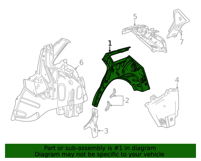 Genuine GM Inner Quarter Panel 26455023