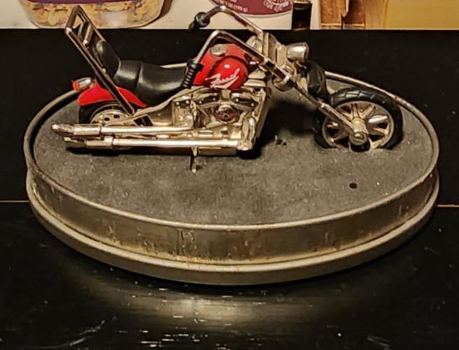 Fossil (1990) Motorcycle Desk Clock & Stand | Limited Edition time-piece