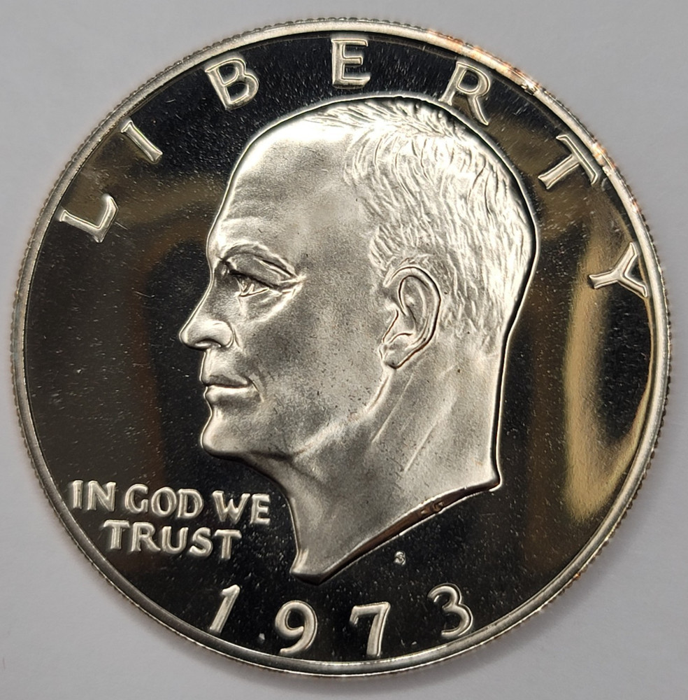 1973 S Proof DCAM Eisenhower Dollar - CN-Clad