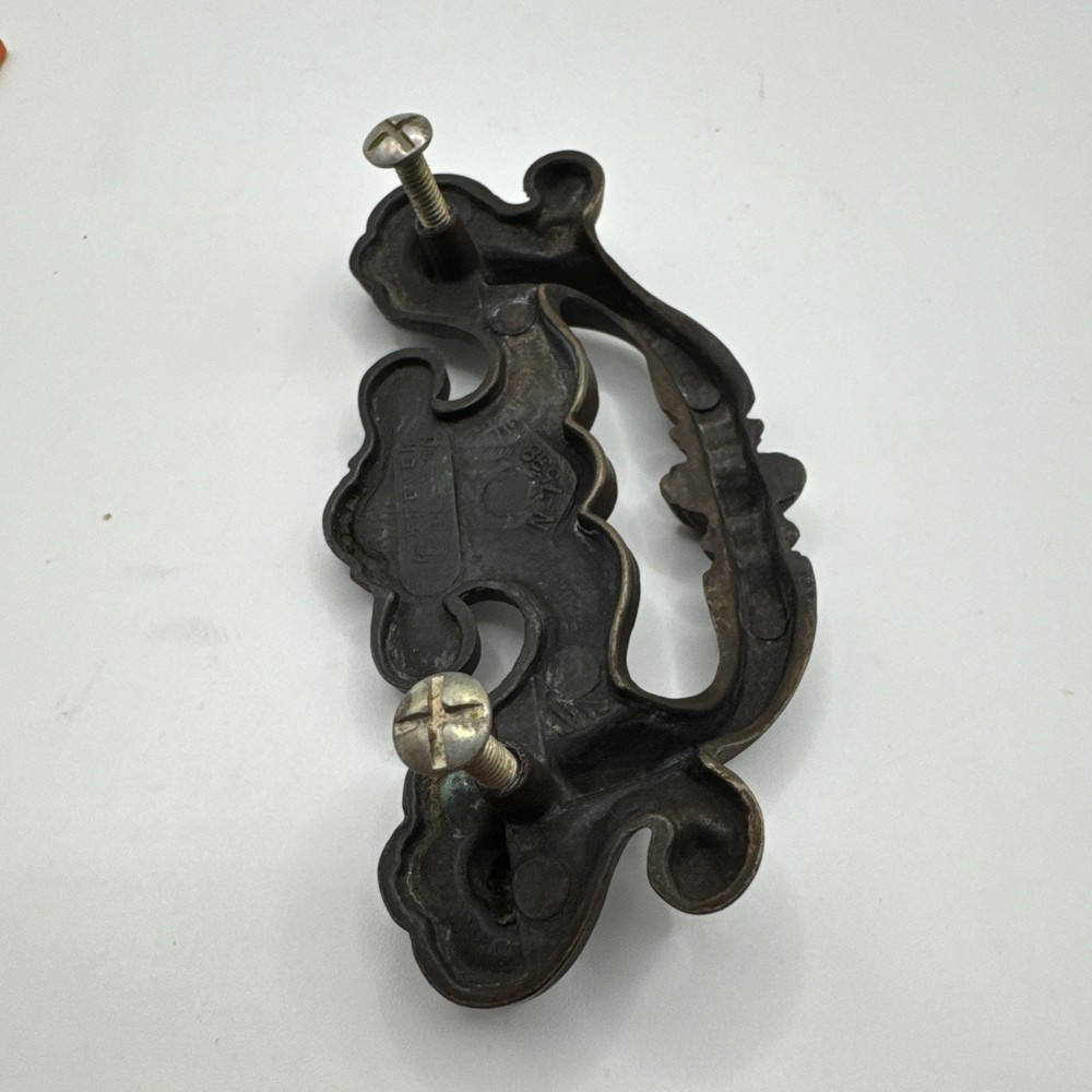 Vintage Brass Drawer Pull 4 1/2" Keeler #7538 Hardware Handle