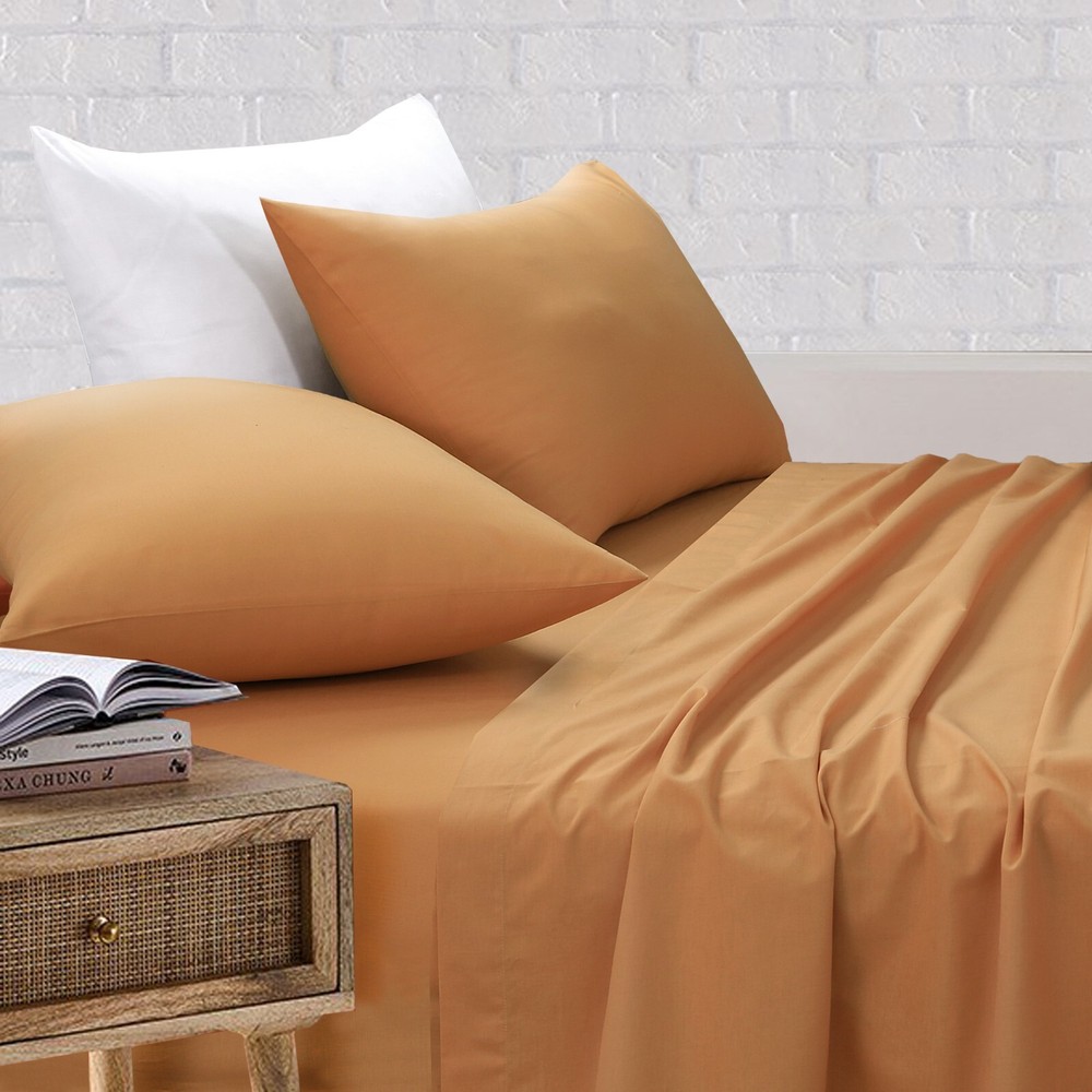 2026 Soft Bed Sheets Single Double King Queen Super King Fitted Flat Sheet