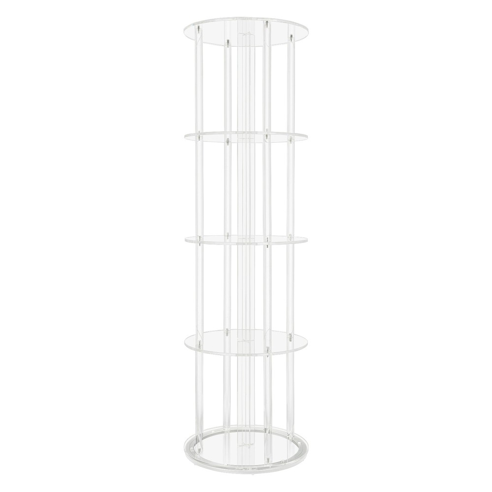 5-Tier Rotatable Acrylic Bookshelf – Stylish & Space-Saving Design