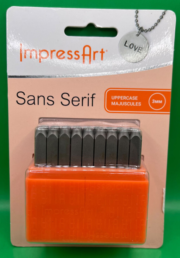 ImpressArt Basic Metal Stamp Set - 3 mm, Uppercase - New