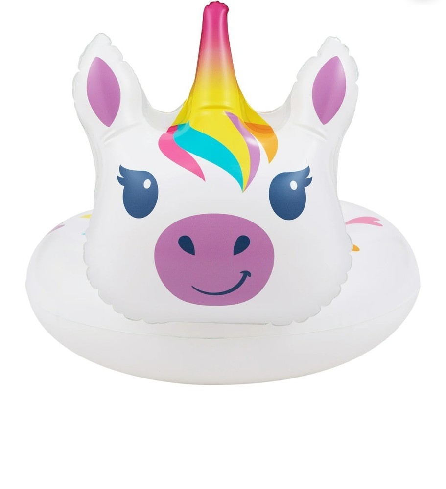 Inflatable Unicorn Split Ring Ages 3-6 Up To 44 Lbs & Includes Repair Patch