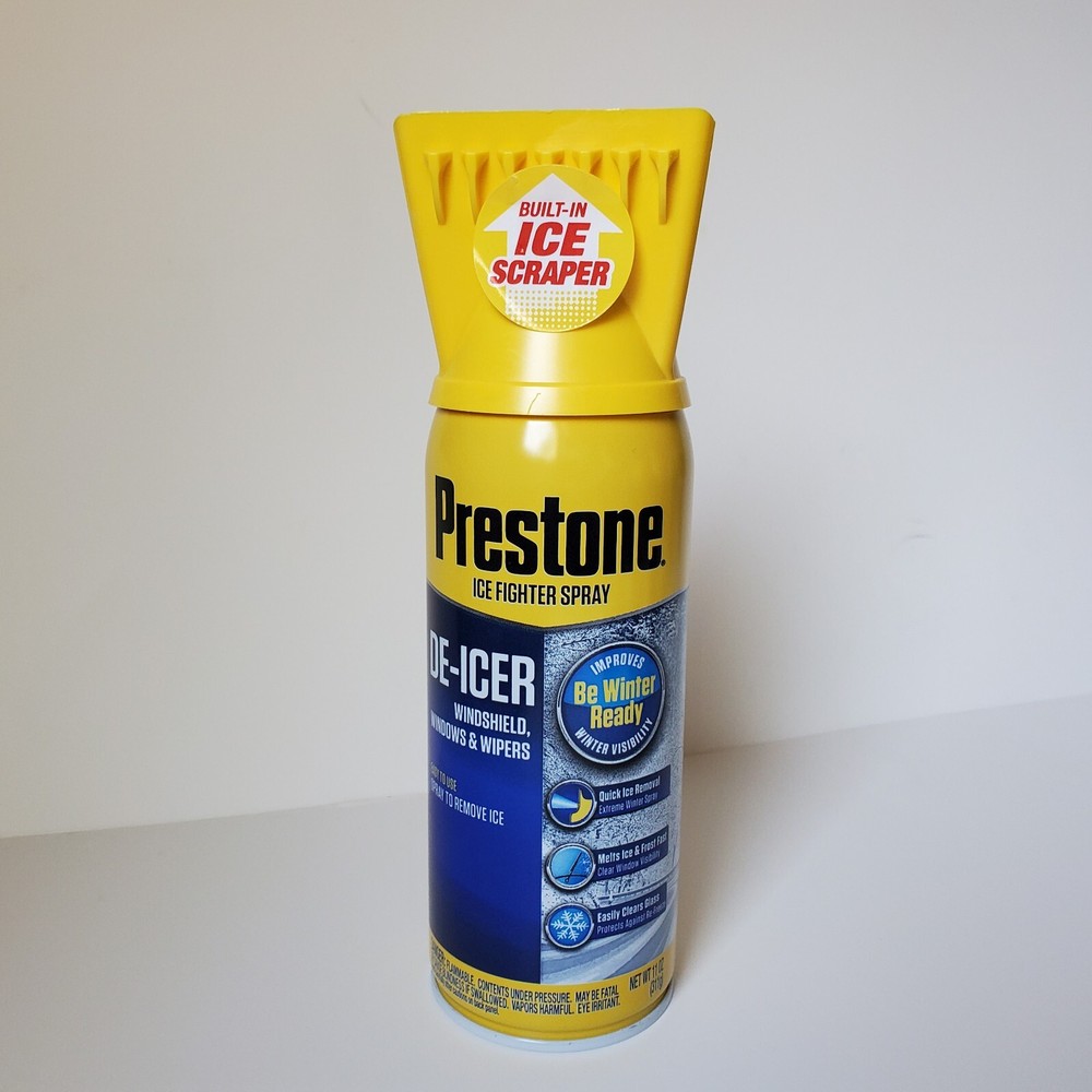 Lot 3 Cans Prestone Windshield De-icer Ice Fighter Spray Wipers Scraper Built In