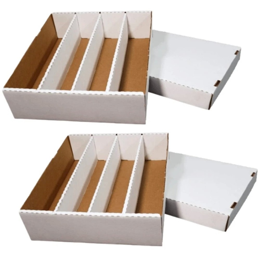 2-Pack • 3200-count • Trading Card Storage Box Durable Organization