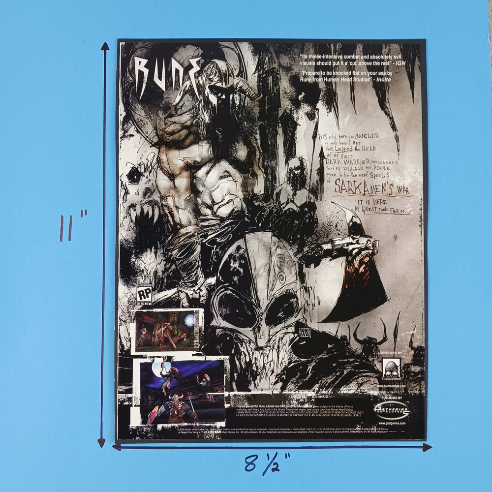 2000 RUNE Sarkamen's War Print Advertisement