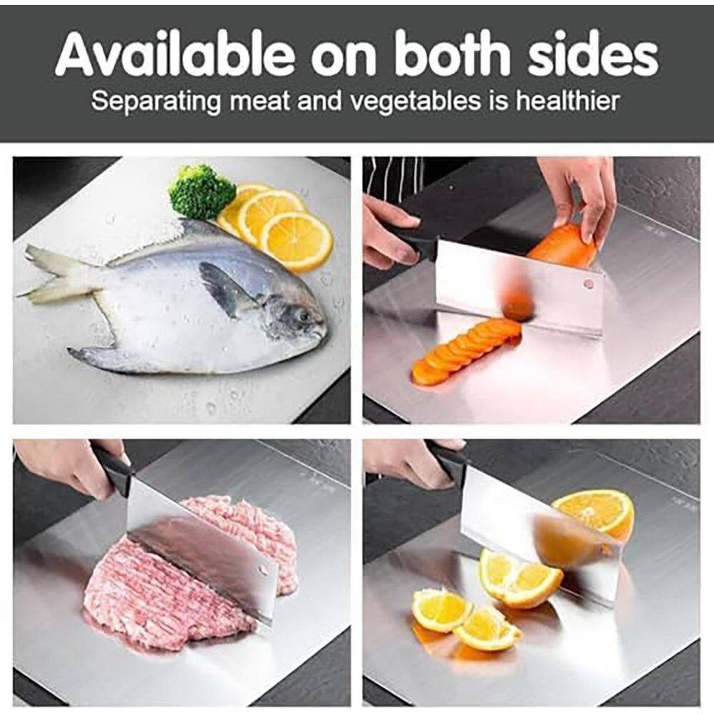 Titanium 15 In. X 11 In. Rectangular Cutting Board with Double - Sided Use