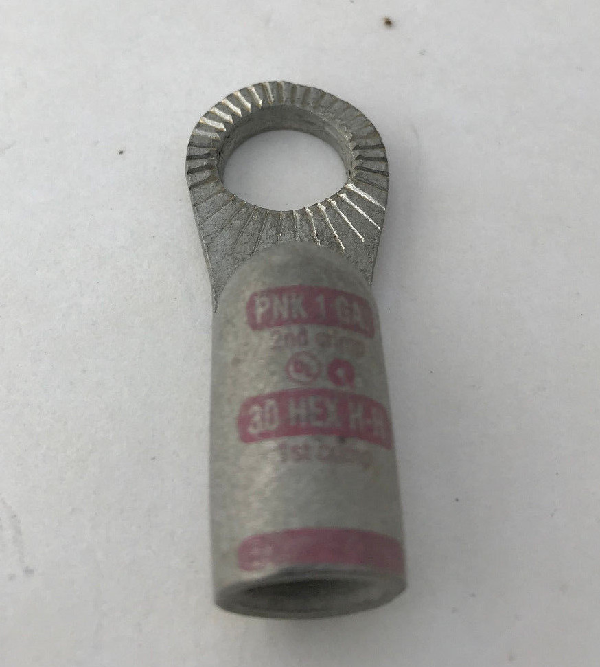 1 Gauge Locking Anti-Rotating Stackable Lugs, 1/2" Stud Size, Tinned Copper