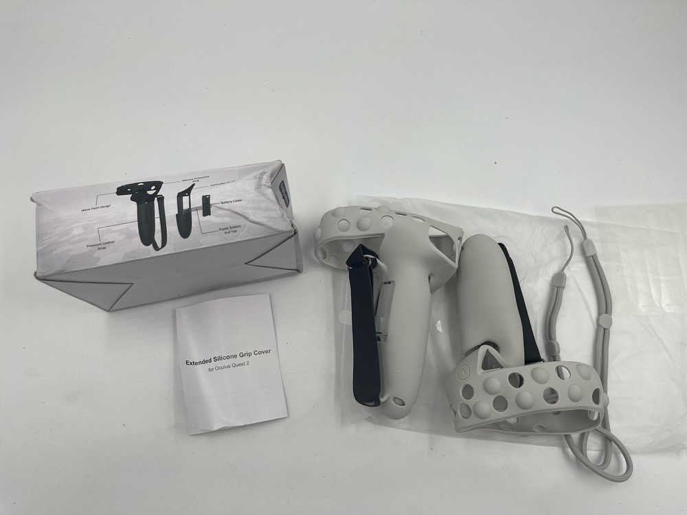 NEW Extended Silicone Grip Covers For Oculus Quest 2 Gray