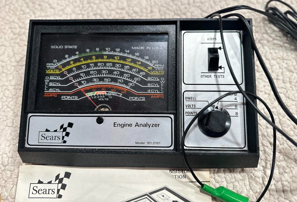 Vintage Sears Solid State Made in USA Engine Analyzer Model 161.2161