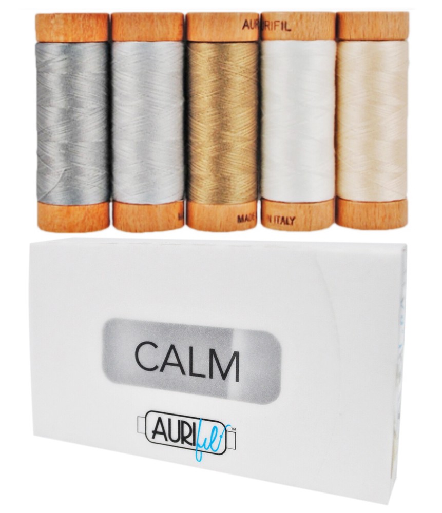 Aurifil Calm Thread Collection 80wt 5 Small Spools