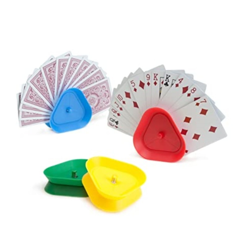 4pcs/set Triangular Shaped Playing Card Holder Board Game for Seat Hands