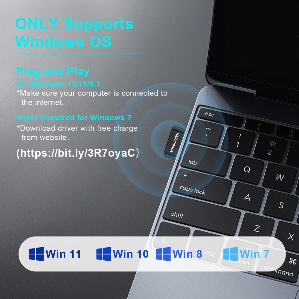Mini USB Bluetooth 5.4 Adapter for Laptop PC, Wireless Transmitter Dongle for