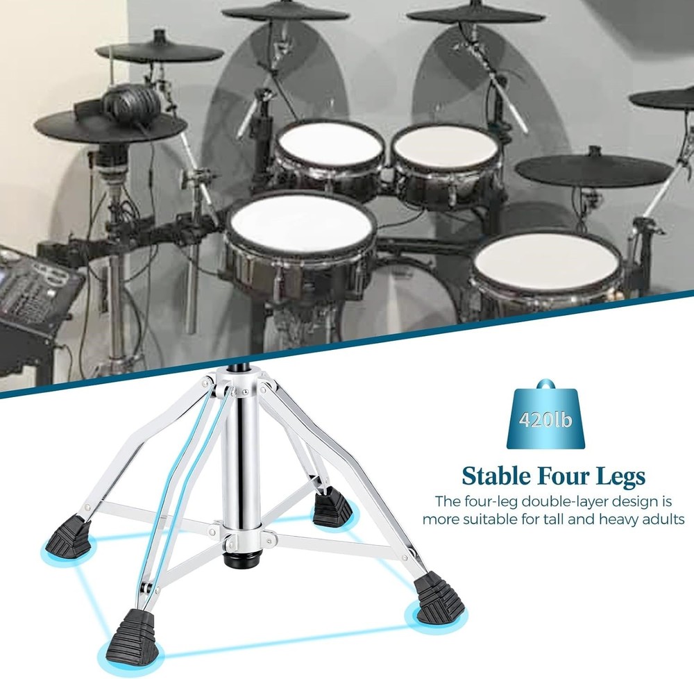 Rowell Height Adjustable Hydraulic Drum Throne w/Reclining Backrest