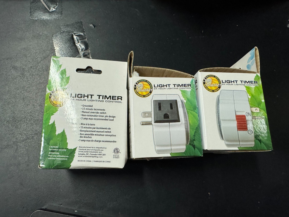 3X NEW 24-Hour Grow Light Timer SUN BLASTER 1400599