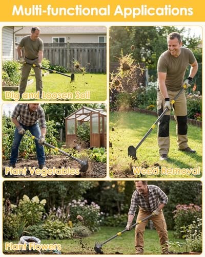 Hoe Garden Tool Heavy Duty Long Handle Manual Weeder Puller Tool for Weeding