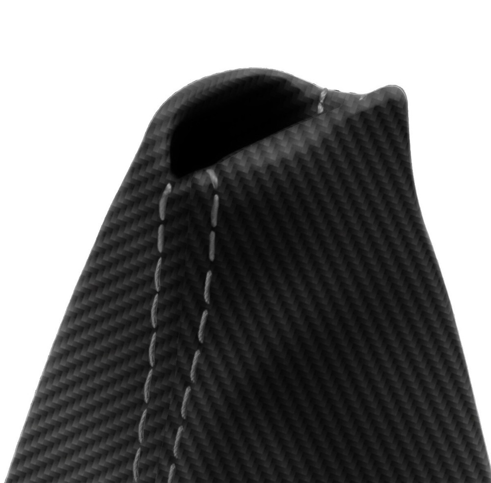 Fits 2021 Ford Bronco Carbon Automatic Shift Boot Cover Gray Stitch