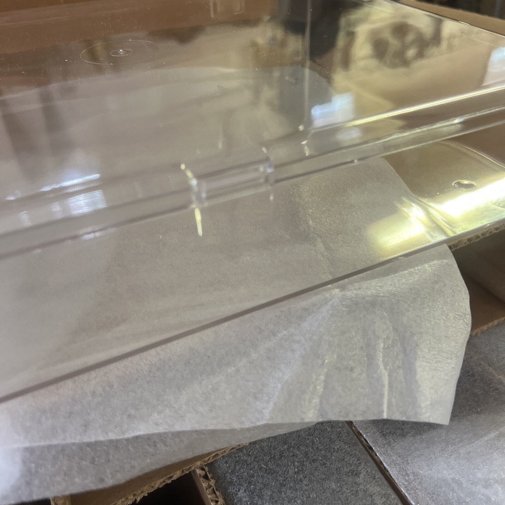 Clear Rectangular Plastic Hinged Container, 13 1/8” X 9 3/16” X 2” *BOX OF 10*