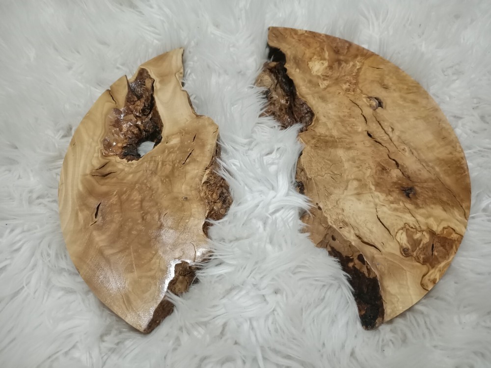 Round Olive 16" Slabs for Epoxy River Projects Barstools Cutting Boards