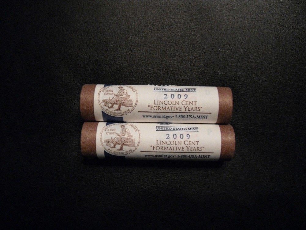 2009P&D LINCOLN CENT TWO-ROLL SET "FORMATIVE YEAR" LP2