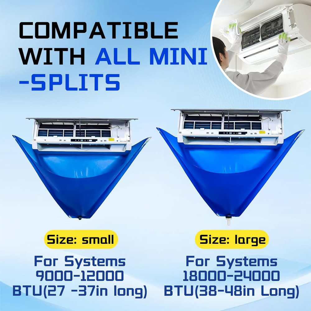 Mini Split AC Cleaning Kit - 13-Piece Tool Set for Ductless Systems