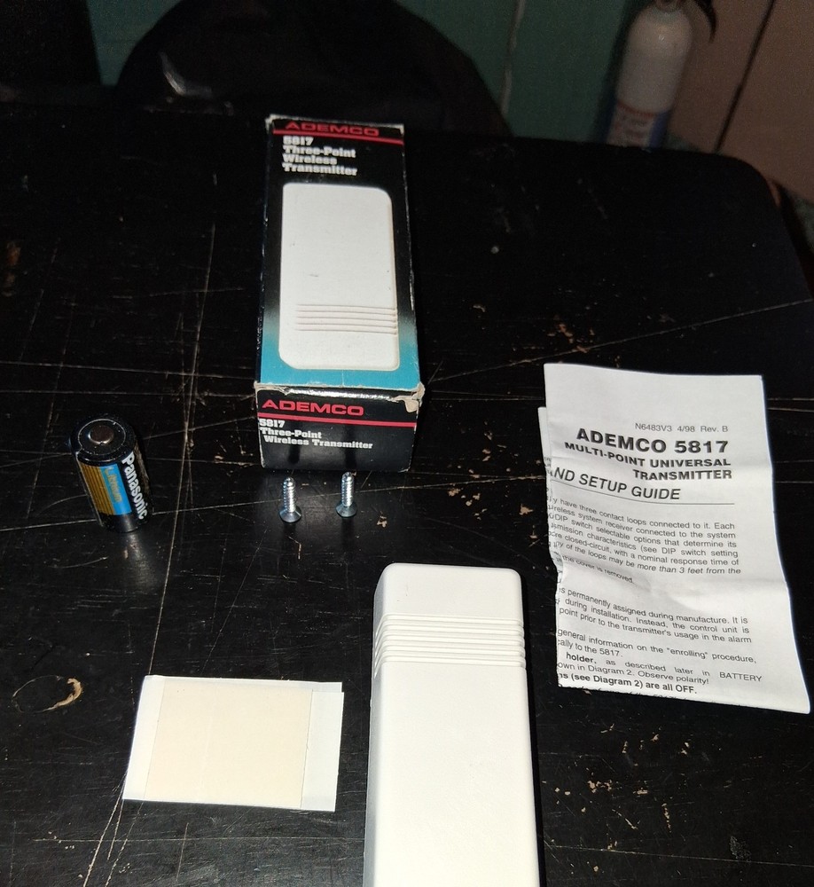 Pair (2) Ademco (Honeywell) Three Point Wireless Transmitter #5817