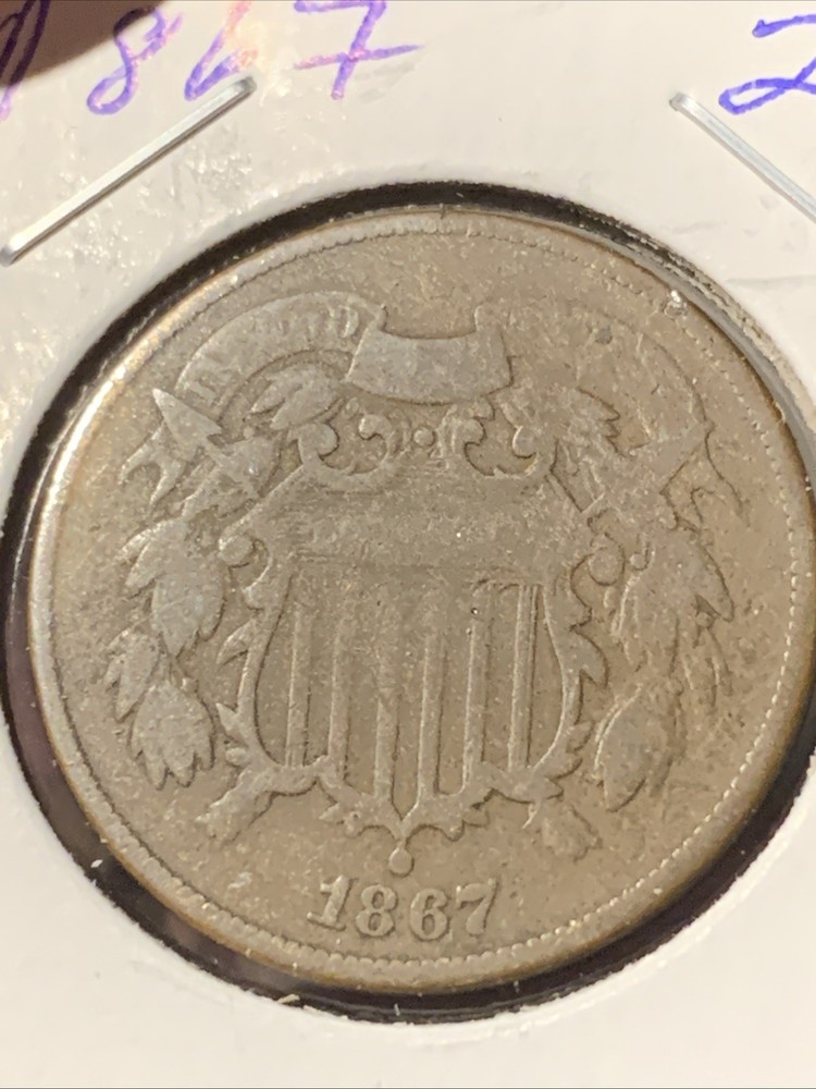 1867 Two Cent Piece ~ Very Nice Type Coin ~
